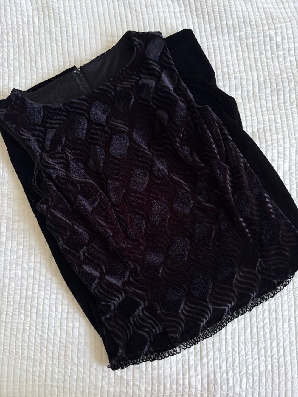 VTG 90s Scott McClintock Black Burnout Velvet Maxi Dress Goth Witch Formal Sz 4